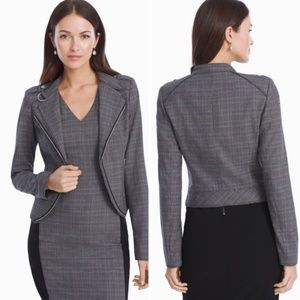 WHBM Plaid Moto Jacket